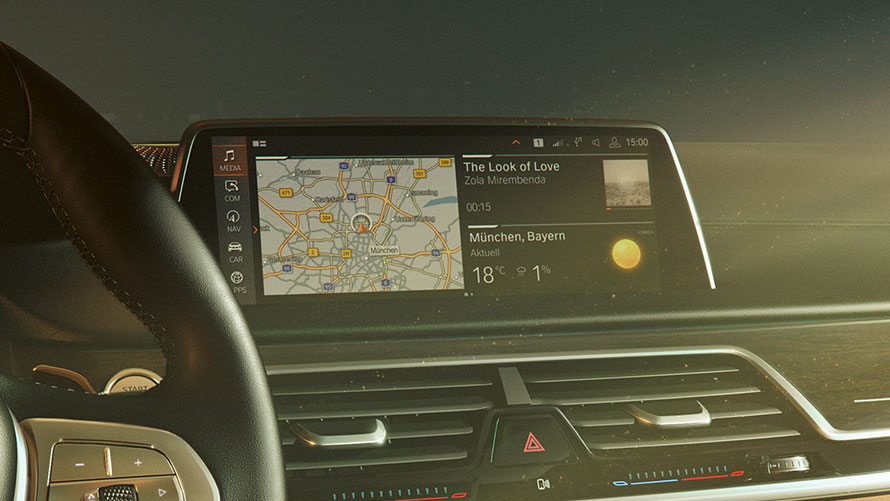 BMW Serie 7: BMW Operating System 7.0 en el display de control