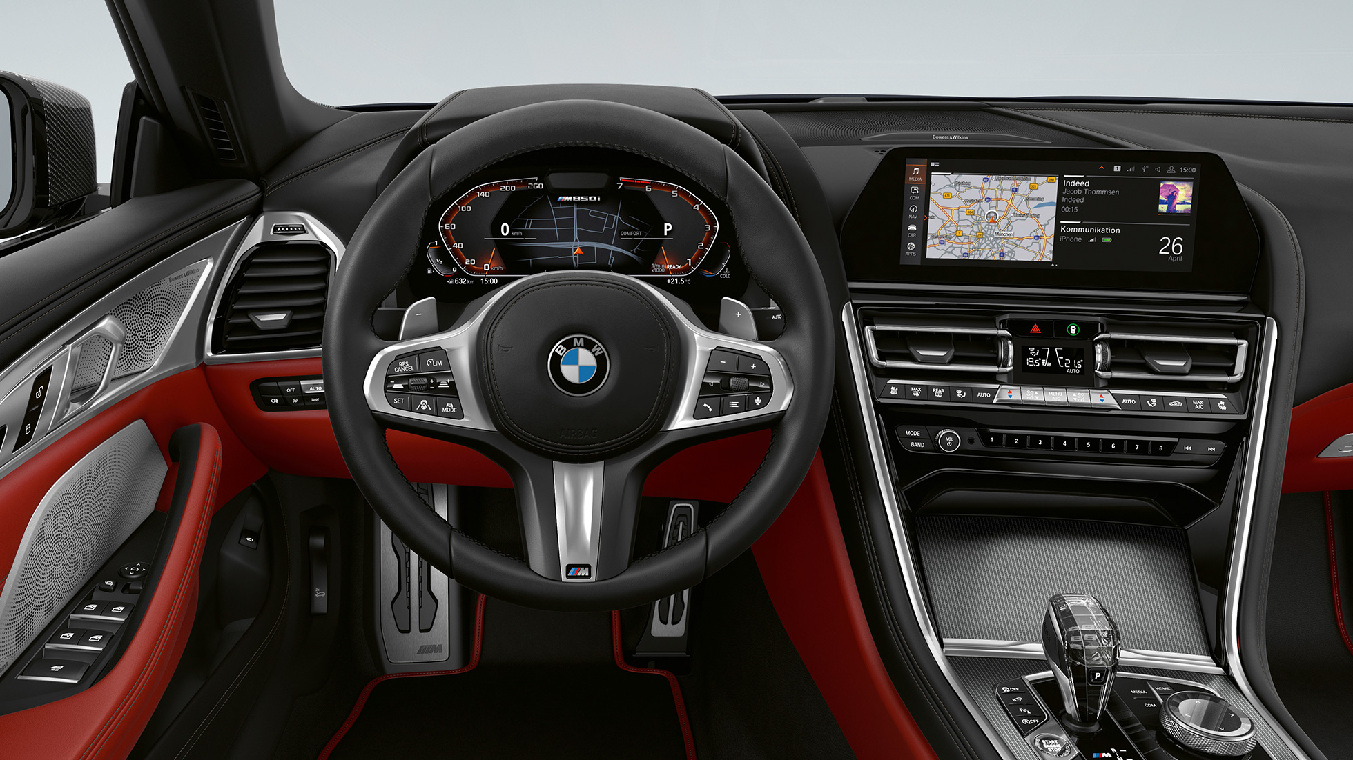BMW M850i xDrive, Negro Carbono metálico, Cabina con volante de piel M. BMW M850i xDrive, Negro Carbono metálico, Cabina con volante de piel M.