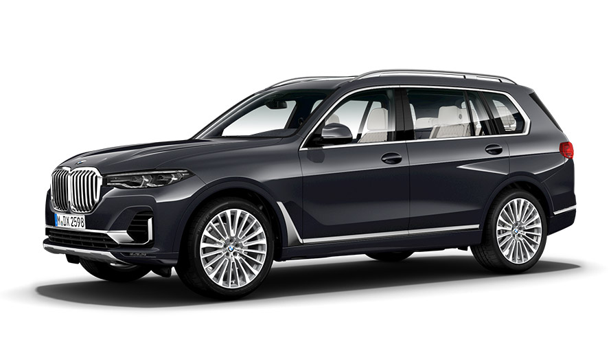 Modelos BMW X BMW X7 G07, vista de tres cuartos del lateral Modelos BMW X BMW X7 G07, vista de tres cuartos del lateral