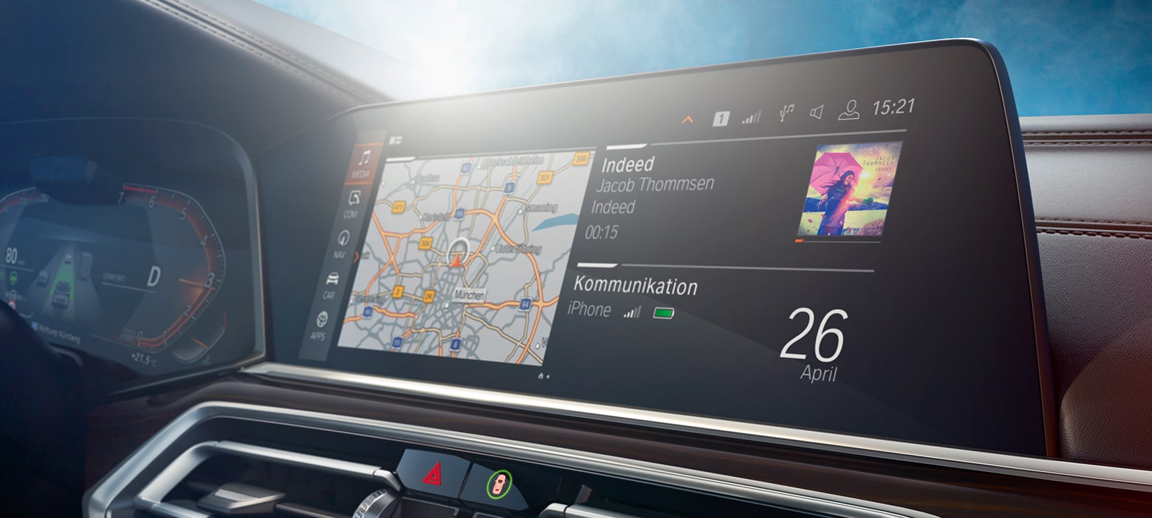 Display de control BMW X5 Display de control BMW X5 G05 2018 puesto de conducción