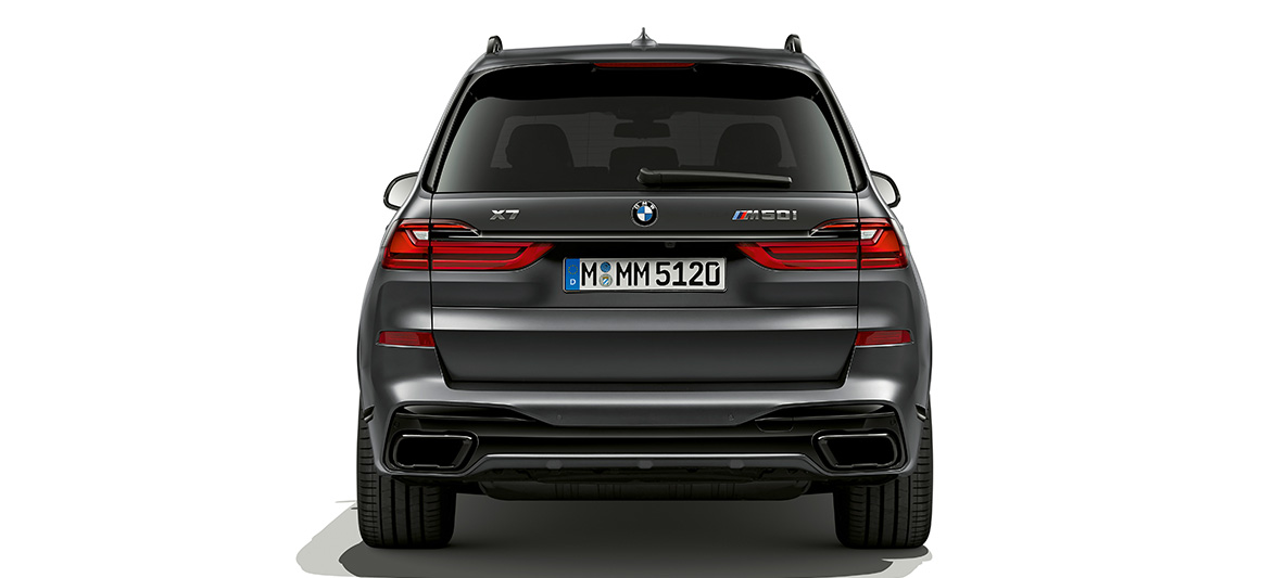 BMW Dark Shadow Edition vista trasera BMW X7 G07 Dark Shadow Edition vista trasera