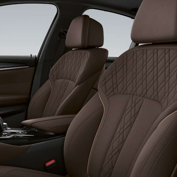 Tapicería en exclusiva moca 'Nappa' costura exclusiva con ribete en contraste 5 Serie 5 Sedán G30 2020 Luxury Line interior